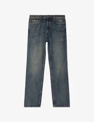THE KOOPLES Faded-Wash Straight-Leg Denim Jeans