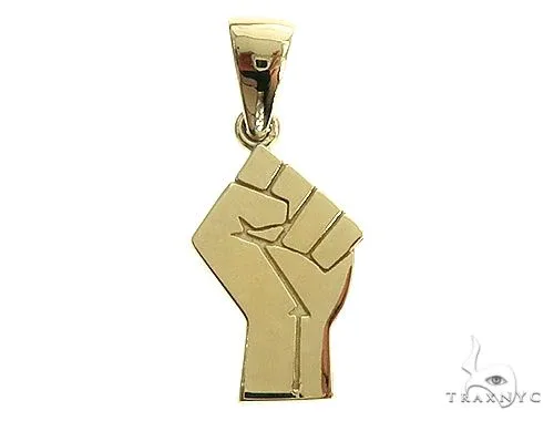 MARYAM - For Him FACTORY CONSCIOUS 10K Gold Power Fist, BLM, Small Pendant 66329 in Rose – Pendant