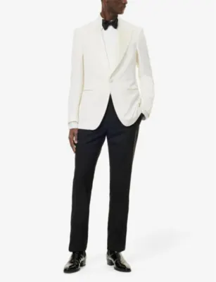 TOM FORD Adjustable-tab unhemmed straight-leg regular-fit wool trousers detail 2