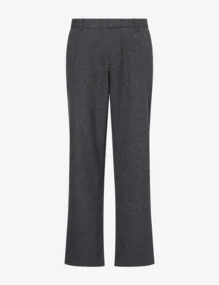 SUNSPEL Donegal Tweed Cotton-Silk Blend Trousers