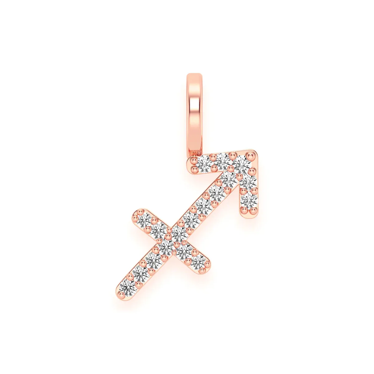 For Him Astrology Zodiac Diamond Pendant in Sagittarius / Rose Gold / Natural Diamond – Pendant
