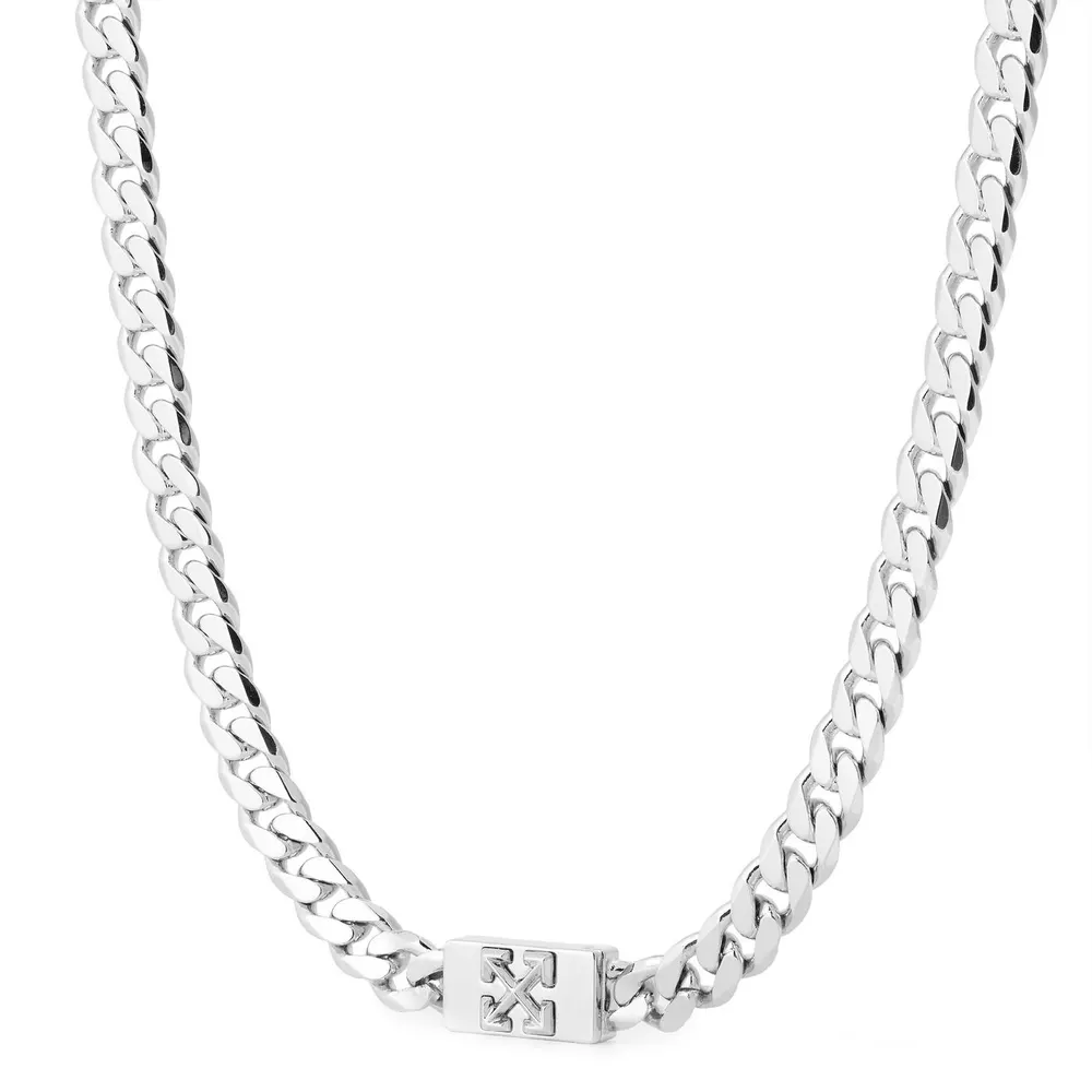 Off White Cuban Chain Necklace