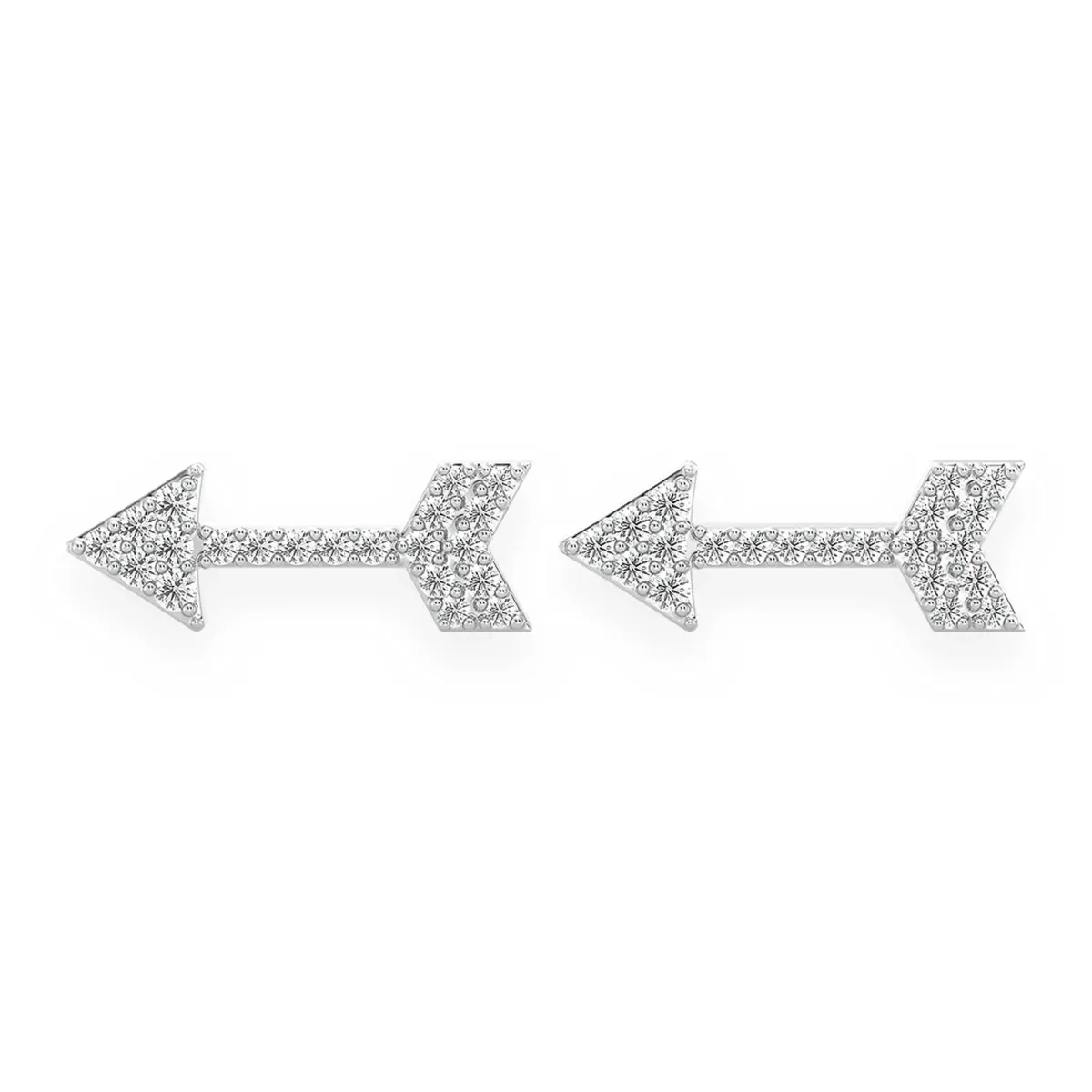For Him Arrow Diamond Stud Earrings in White Gold / Natural Diamond – Earring