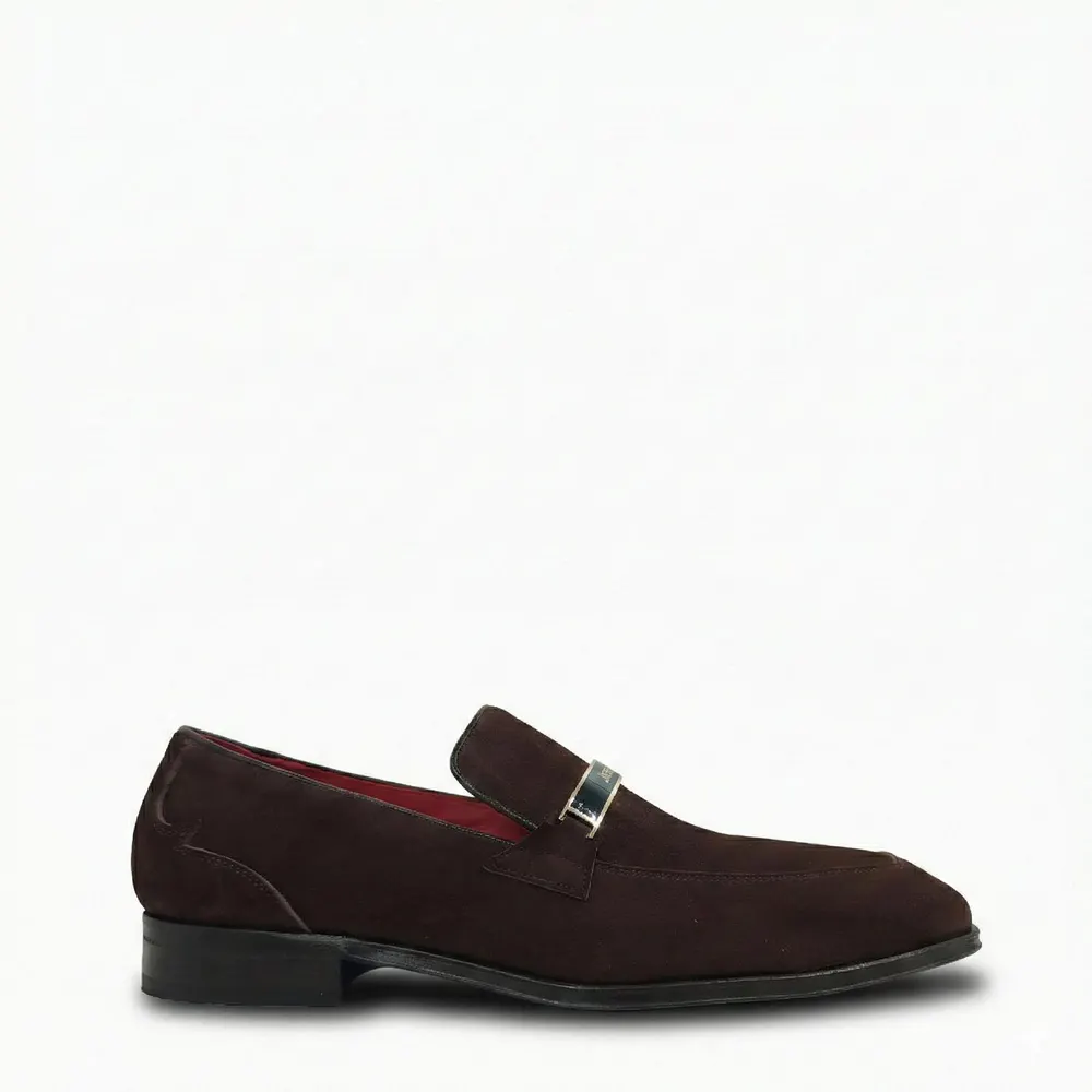 Jeffery West Men's Loafers in Dk Brn Sued – Footwear