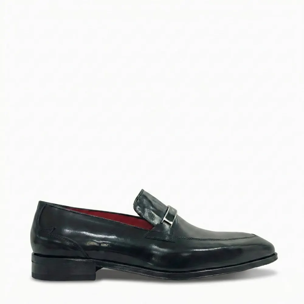 Jeffery West Men's Loafers in Col Blk-Silver – Footwear