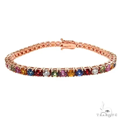 PIA - For Him GEMSTONES Fruit Loop Sapphire & Diamond Tennis Bracelet 67575