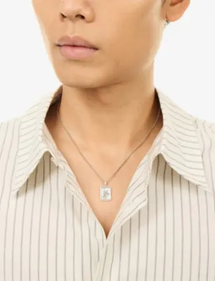 SERGE DENIMES Protect 925 Sterling Silver Pendant Necklace detail 2