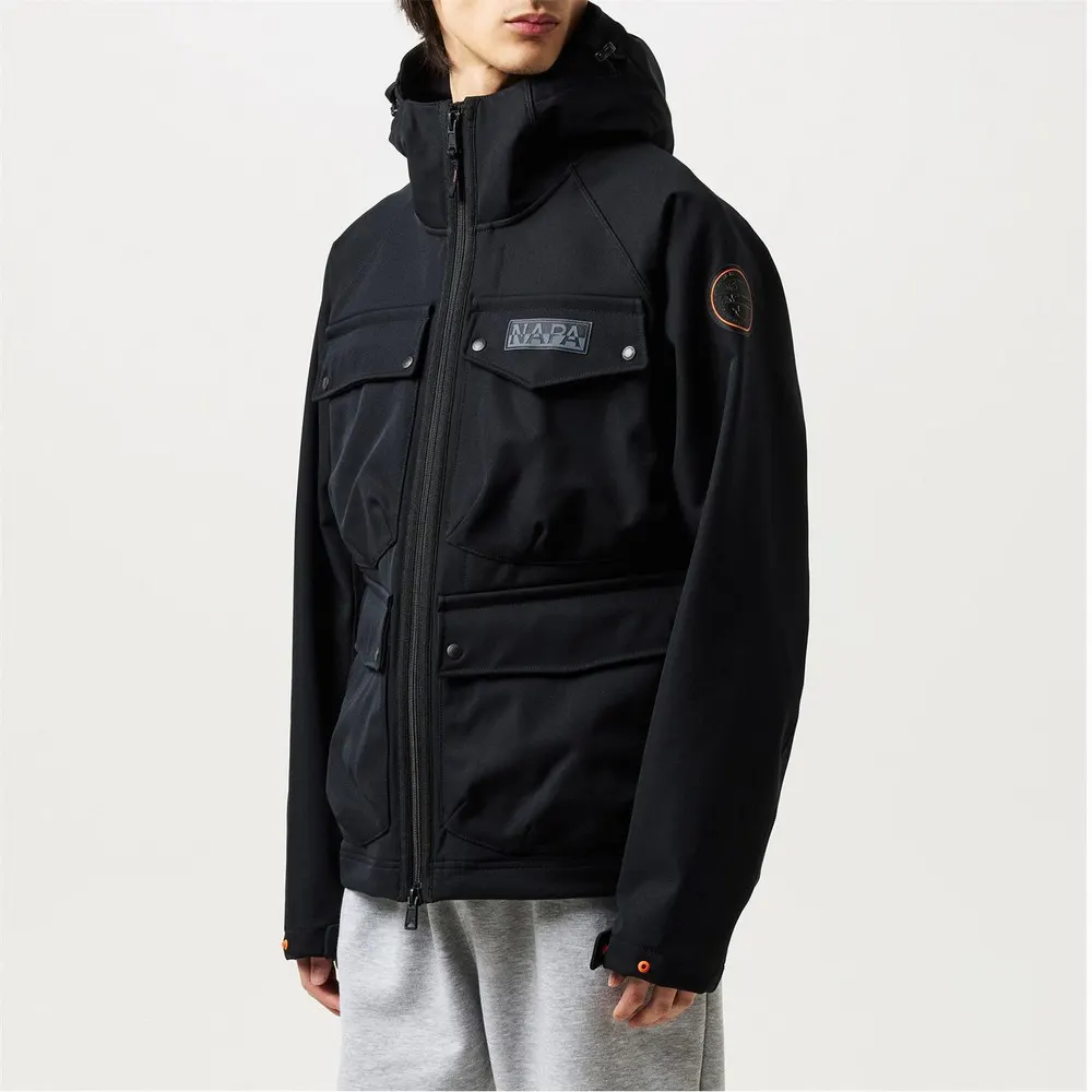 Napapijri Men's Rivalto Water Resistant Long Sleeve Rain Anorak detail 3