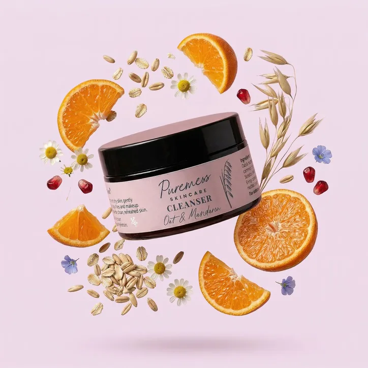 Puremess Skincare Cleanser 100g - Oat & Mandarin detail 2