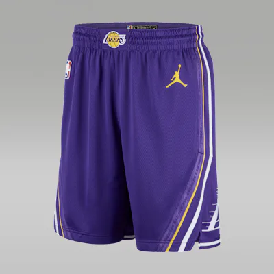 Jordan Los Angeles Lakers Statement Edition Swingman Men's Jordan Dri-FIt NBA Shorts - Field Purple/Amarillo