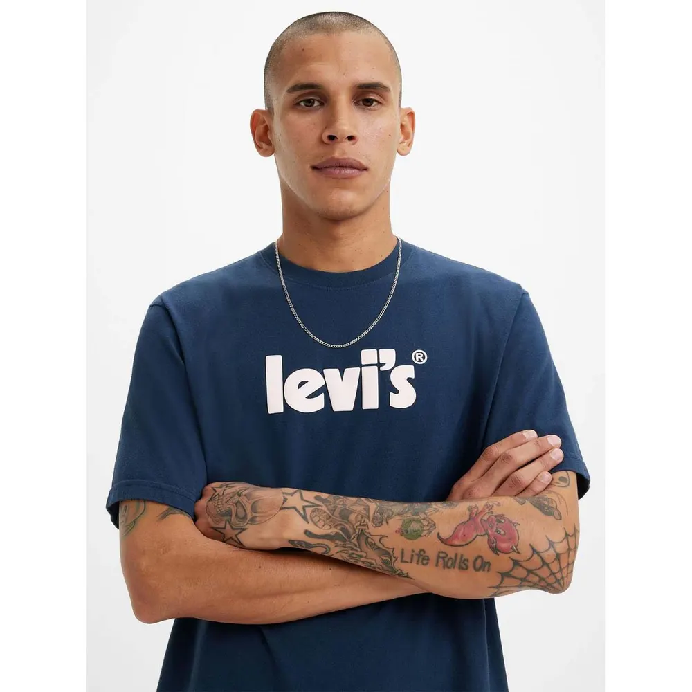 Levis Levis Ss Relaxed Fit Tee Poster Logo T-Shirt Mens detail 2