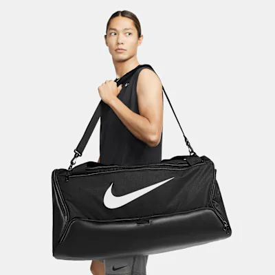 Nike Brasilia 9.5 Training Duffel Bag (Large, 95L) - Black/Black/White
