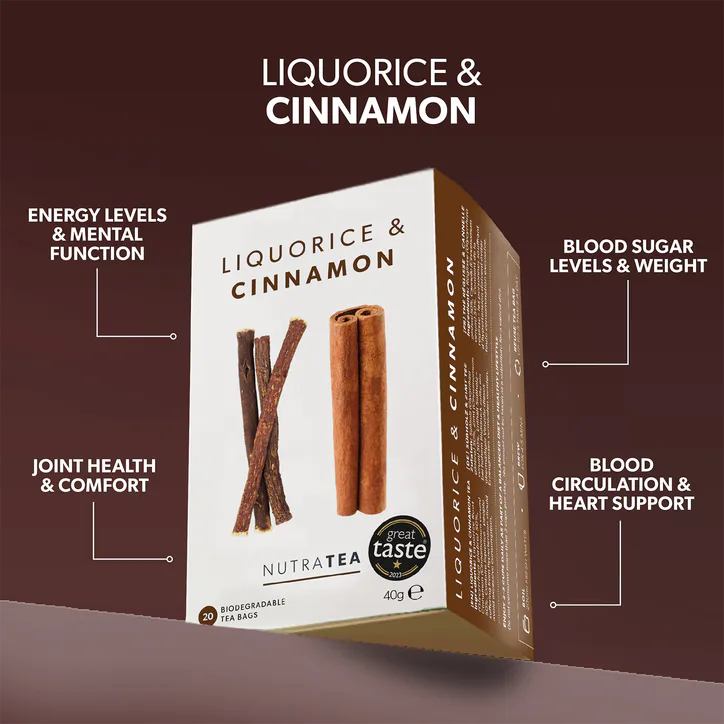 NutraTea Liquorice & Cinnamon Herbal Tea - 20 Tea Bags, additional product view 2