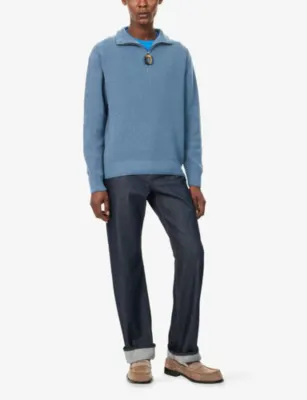 JW ANDERSON Half-Zip Wool-Blend Knitted jumper detail 2