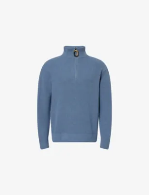JW ANDERSON Half-Zip Wool-Blend Knitted jumper