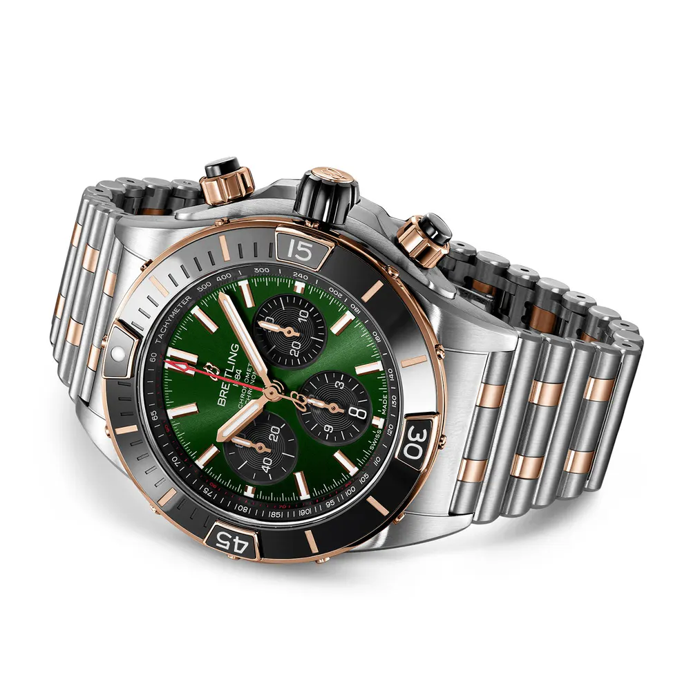 Breitling Super Chronomat B01 44 Stainless Steel & 18k Red Gold Watch detail 3