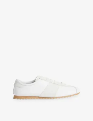 SANDRO Running Leather Trainers - EUR 41 / 7 UK MEN in WHITE – Mens | Trainers | Lace up trainers