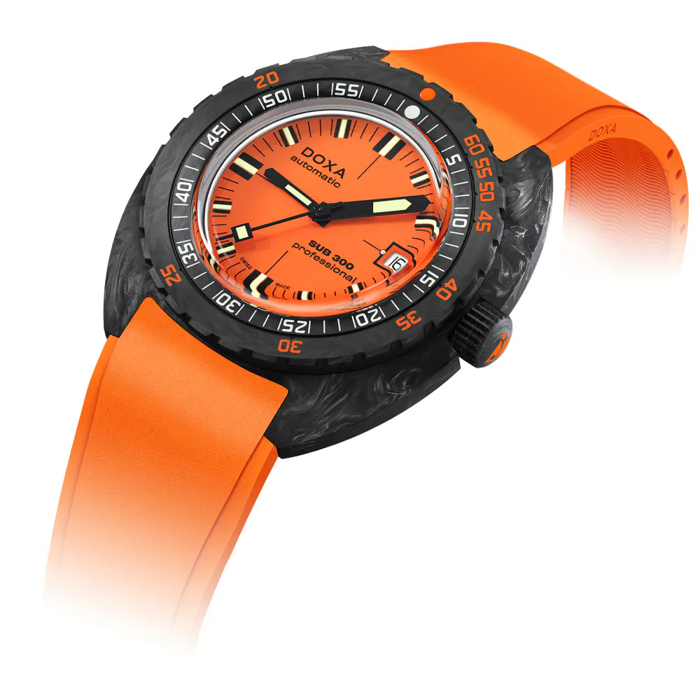 DOXA 42.5mm Mens Watch in Orange, additional product view 2