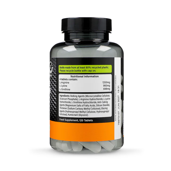 Precision Engineered L-Arginine L-Ornithine L-Lysine 120 Tablets, additional product view 3