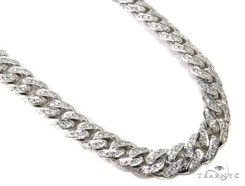 RINA - For Him FACTORY Prong Diamond Cuban Chain 30 Inches 13mm 39810 in Rose Gold – Chain