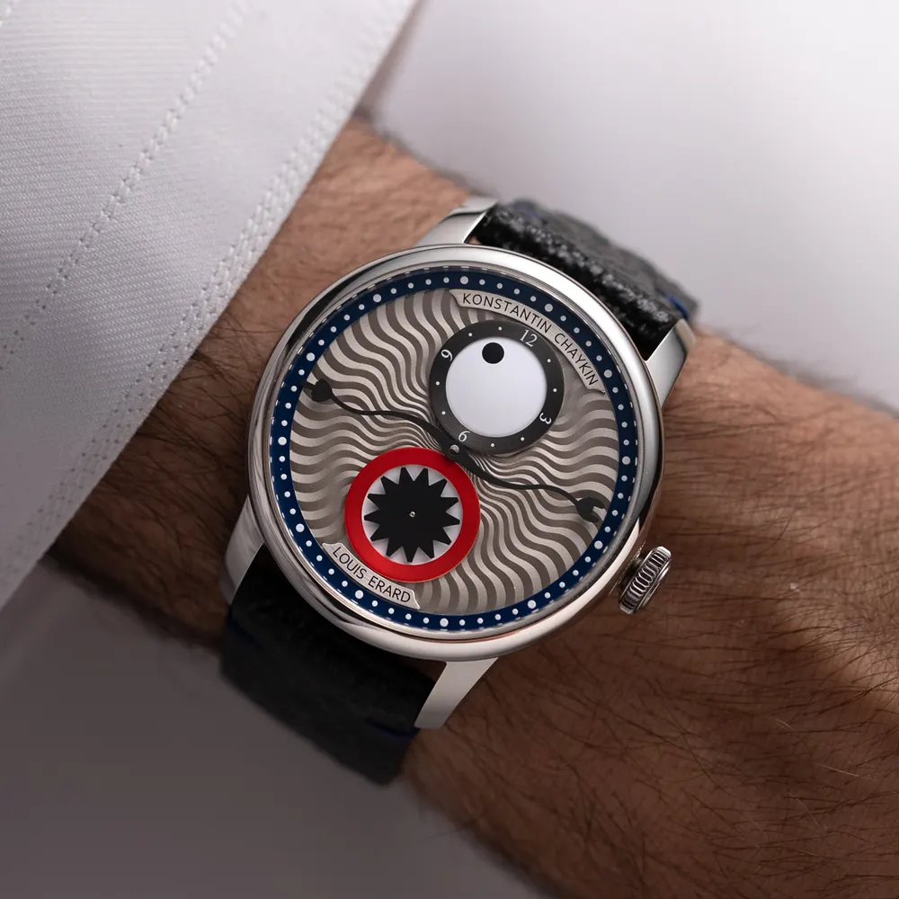 Louis Erard Le Régulateur x Konstantin Chaykin Time Eater III Limited Edition 42mm Mens Watch Grey in Grey, additional product view 3