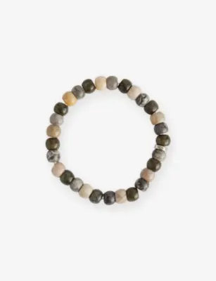 THOMAS SABO Beaded Sterling-Silver, Labradorite And Crocodile Jasper Bracelet