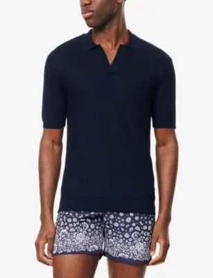 ORLEBAR BROWN Horton Short-Sleeve Knitted Polo Top detail 3