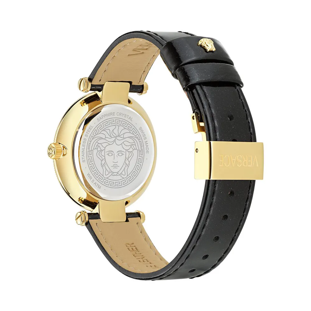 Versace Reve Quartz Analogue Watch in Gold/Black, additional product view 2