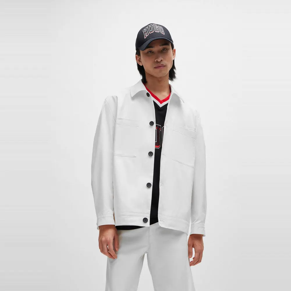 Hugo Men's Juliano242 D Formal Jacket in Open White, additional product view 2