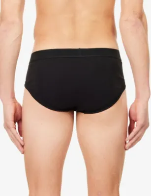 TOM FORD Mid-Rise Branded Pack Of Two Stretch-Cotton Briefs detail 3