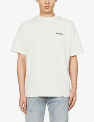 REPRESENT Rep Owners Club Tee in FLAT WHITE, additional product view 3