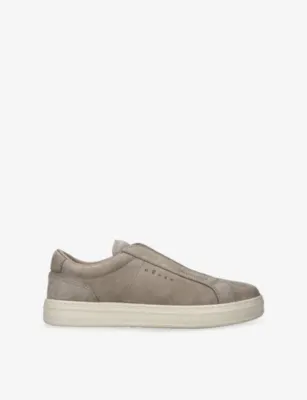 HOGAN H668 Slip-On Suede Trainers - EUR 46 / 12 UK MEN in TAUPE – Mens | Trainers | Lace up trainers