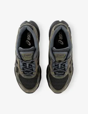 ASICS Gel-NYC 2.0 Suede And Mesh Trainers - 12 in GRAPHITE GREY LODEN GREE, additional product view 2
