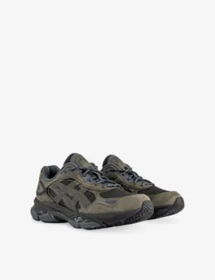 ASICS Gel-NYC 2.0 Suede And Mesh Trainers - 12 in GRAPHITE GREY LODEN GREE, additional product view 3