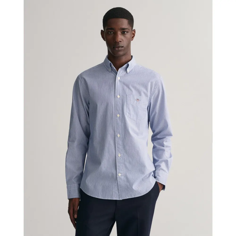 Gant Poplin Banker Shirt in College 436 – Clothing