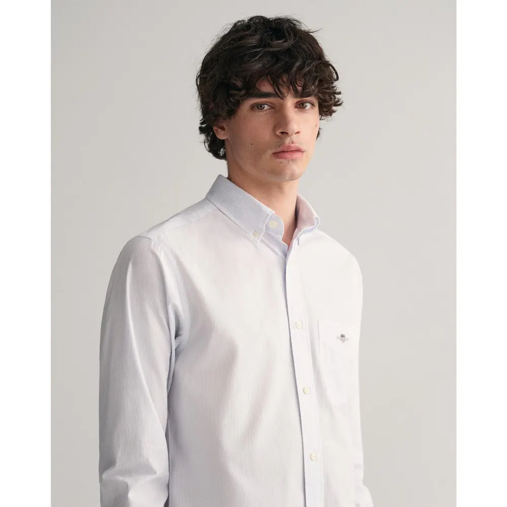 Gant Poplin Banker Shirt in Pale Blue 455 – Clothing