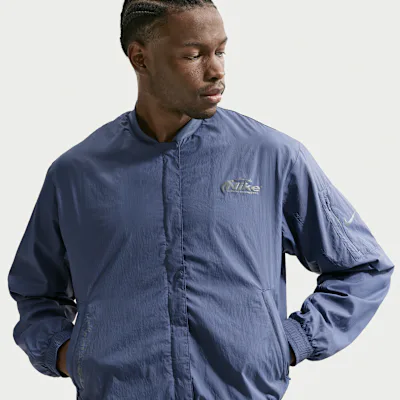 Nike Men's Repel UV Protection Running Bomber Jacket - Diffused Blue in Diffused Blue – Nike men's and unisex