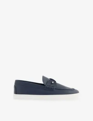 CHRISTIAN LOUBOUTIN Chambeliboat Leather Boat Shoes - 5.5 in MARINE – Mens | Casual shoes | Boat shoes