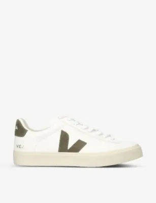 VEJA Campo ChromeFree Leather Low-Top Trainers - EUR 46 / 12 UK MEN in GREEN COMB – Mens | Trainers | Lace up trainers