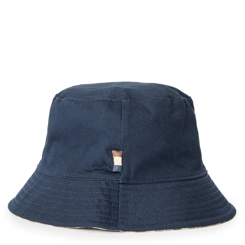 Aquascutum Men's AquAct Bucket Hat in Check, additional product view 2