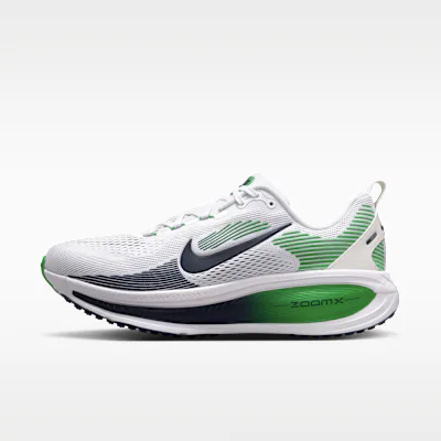 Nike Vomero 18 Men's Road Running Shoes - White/Green Spark/Midnight Navy