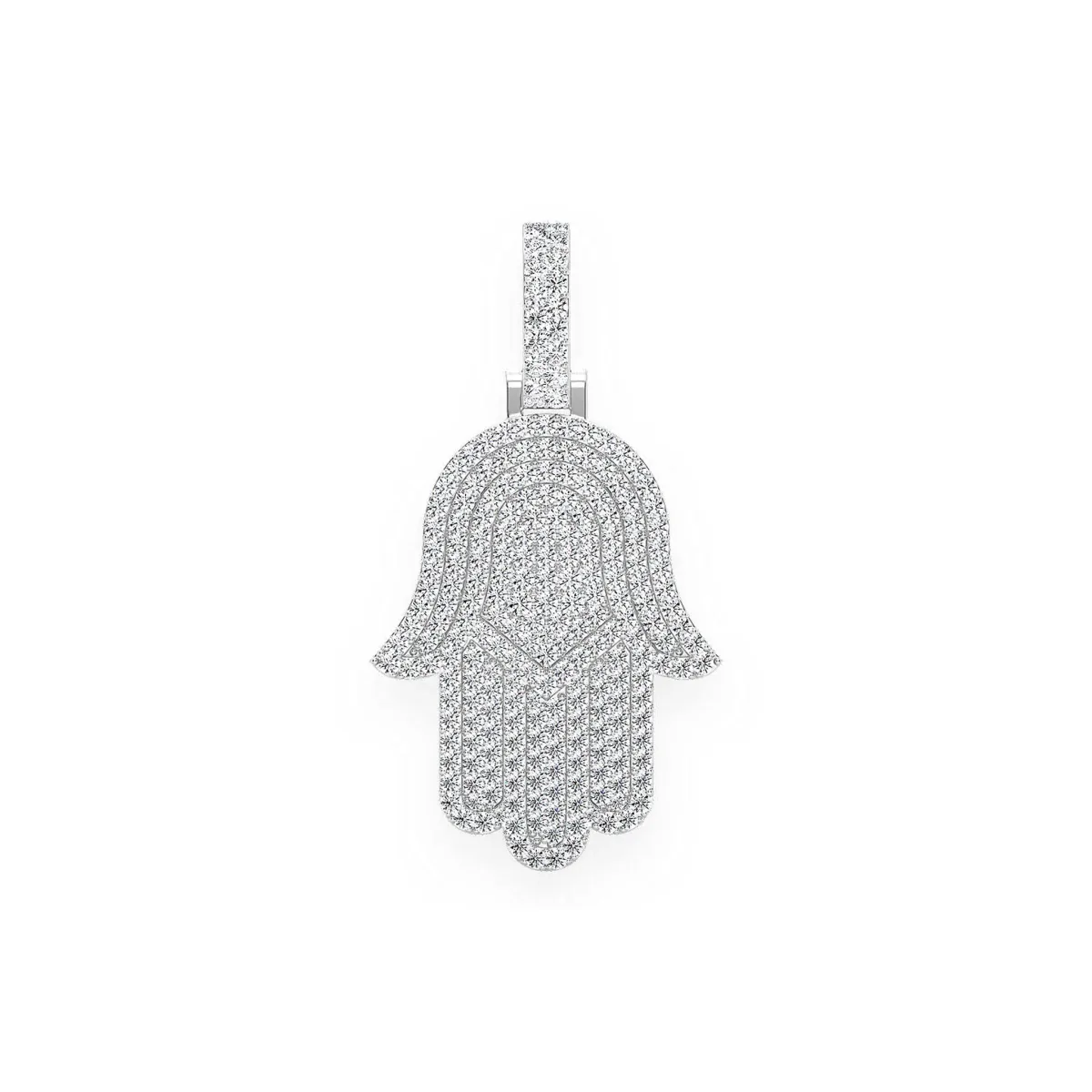 For Him Pavé Hamsa Diamond Pendant