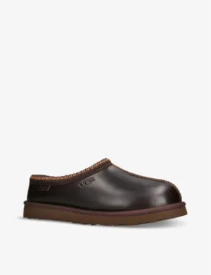 UGG Tasman branded leather slippers - EUR 46 / 12 UK MEN in BROWN/OTH, additional product view 3