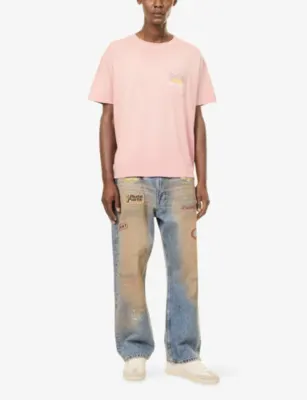 DUKE & DEXTER DR4 Eat Dirt Studded Graphic-Print Cotton T-Shirt detail 2
