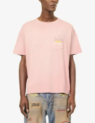 DUKE & DEXTER DR4 Eat Dirt Studded Graphic-Print Cotton T-Shirt detail 3