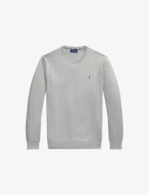 POLO RALPH LAUREN Long-sleeved crewneck cotton jumper - ANDOVER HEATHER
