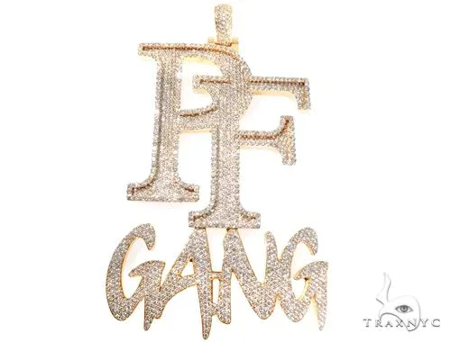 RINA - For Him CUSTOM Custom Flower Set Diamond Large PF GANG Pendant 64136 in Rose Gold – Pendant