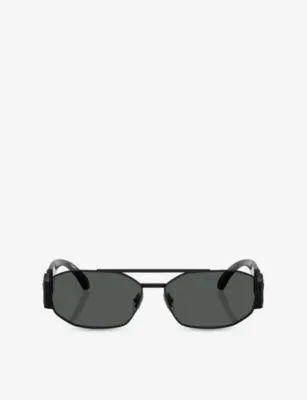 VERSACE VE2287 Irregular-Frame Metal Sunglasses