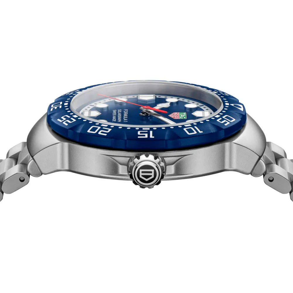 TAG Heuer Formula 1 Solargraph 38mm Mens Watch Blue detail 3