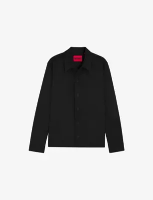 HUGO Oversized Button-Up Stretch-Woven Shirt